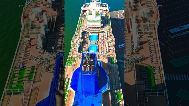 The huge cruise ship "MV Britannia" in Helsinki, seen from a drone! Subscribe