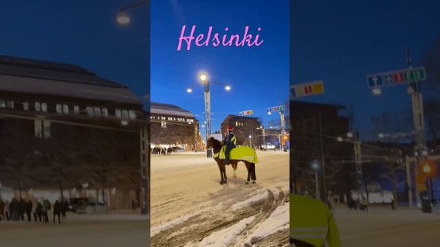 Helsinki's festive mounted police #christmas #merrychristmas #xmas #travel #helsinki