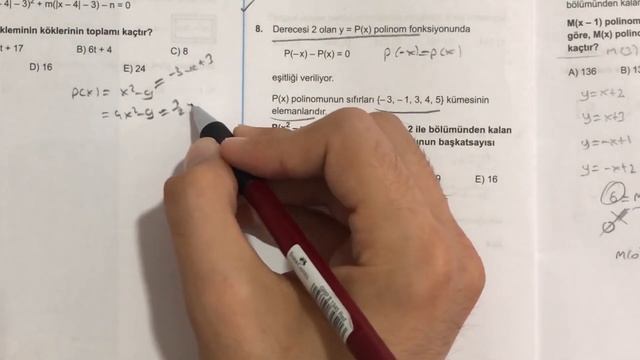 3D' den Ösym Tarzı bir POLİNOM sorusu.. ( Güzel Tasarlanmış 👍 )