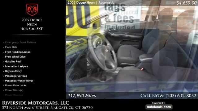 Used 2005 Dodge Neon | Riverside Motorcars, LLC, Naugatuck, CT смотреть онлайн