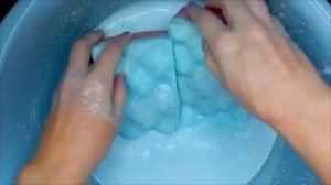 ASMR 2X paste from washing powders with squeezing sponges/паста стиральных порошков выжимание губок