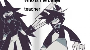 miss circle and miss bloomie fighting  {fundamental paper education