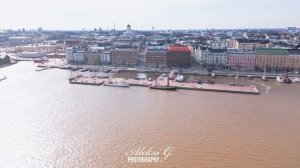 Helsinki drone video, Katajanokka island 4K