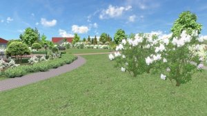 Ветвенник   ПЦ школа, сквер, вар 3 с фонтаном