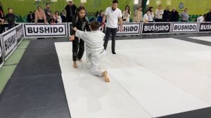 BUSHIDO PRO CUP BJJ/Константинов Александр vs Мусаева Динара/Infant Gi/Цветные пояса/до 34 кг.