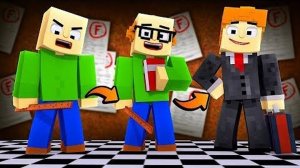 БАЛДИ ПРЕВРАЩАЕТСЯ ОБРАТНО В ЧЕЛОВЕКА?! БАЛДИ В МАЙНКРАФТ [перезалив]