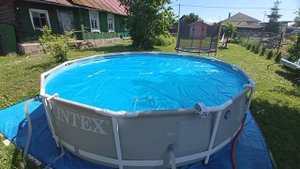 Тент-чехол "солнечное покрывало" для бассейна Intex 28012. Проверям!!!
