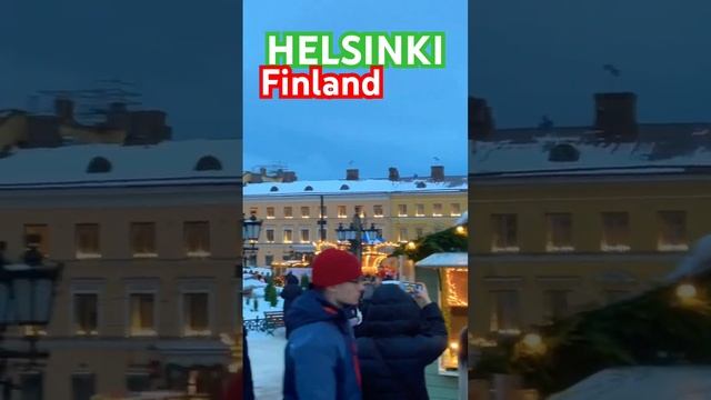 Walking tour of the Christmas Market in the capital of Finland Helsinki #travel