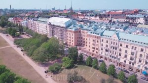 Eira&Ullanlinna drone flight along the coast of the Helsinki area