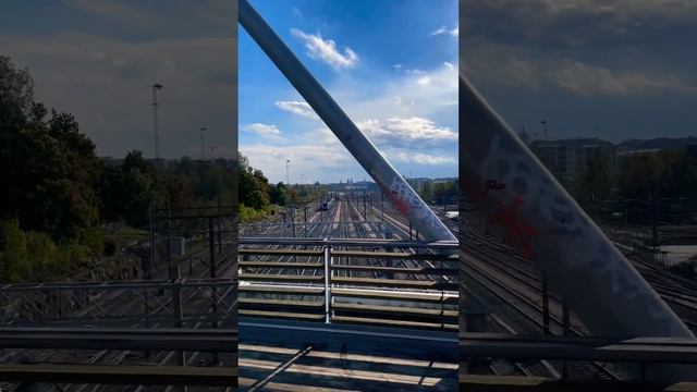 Bridge over the railway in Helsinki