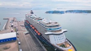 Mein Schiff 4 cruise ship in Helsinki port, drone video #meinschiff #dronevideo