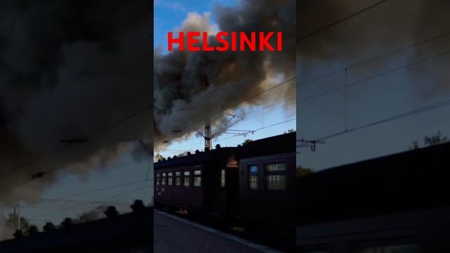 Vintage steam locomotive at Helsinki railway station #lokomotive #helsinki