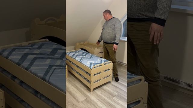 Штабелируемая детская кровать "Малыш" для детского сада. Детская кроватка монтессори, доставка РФ