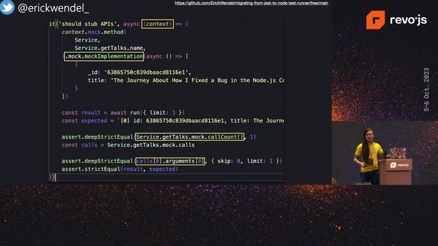 revo.js 2023 - Erick Wendel - Node js in 2023 - What’s New in the Node.js Native Test Runner смотреть онлайн