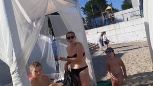 Одесса. Вечерний пляж Черноморка.