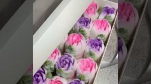 Зефирные тюльпаны, они есть даже в декабре 🌷#зефир #тюльпаныиззефира