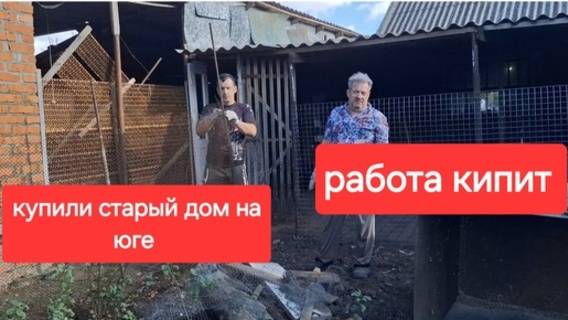 63//Купили старый дом в станице. Работа закипела.Даже лица у них меняются.Дети в станице.