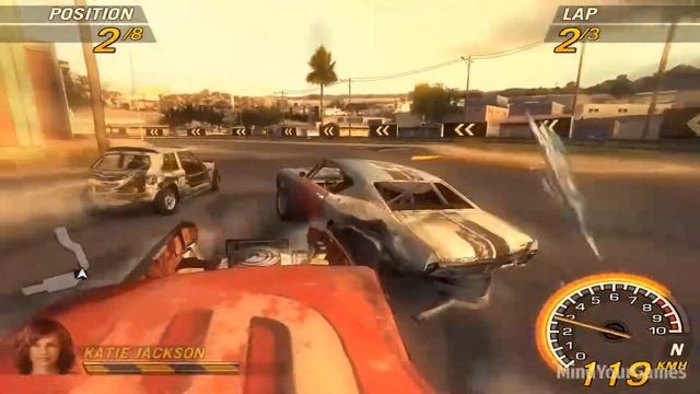 FlatOut 2 Walkthrough Part 7 - Tarmac Derby Cup - PC Gameplay 1080p 60FPS смотреть онлайн