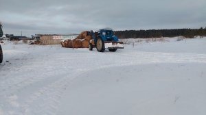 разгрузка соломы т 40ам