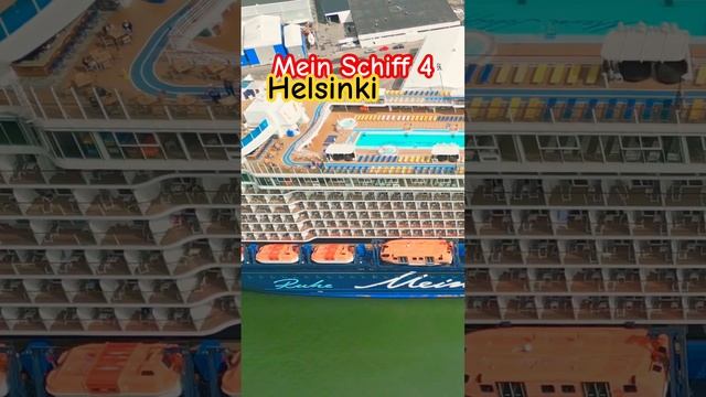 Cruise ship “Mein Schiff 4” in Helsinki port, drone video #drone