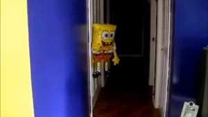 Scary Spongebob Balloon caught on camera