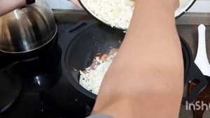 Тушёная капуста с говядиной