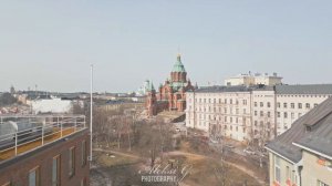 Helsinki, historical street Kruunuvuorenkatu, drone flight and history.