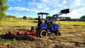 Минитрактор классика 4х4 работа с ГВК 4 собираю сено