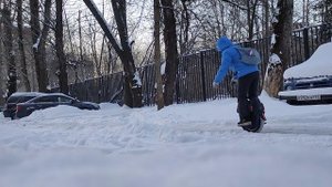 Моноколесо зимой.