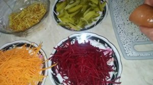 Салат Радуга. Французский салат.  Салат из овощей.  Легкий салат из 5 минут.