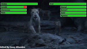 The Lion King (2019) Simba Returns Scene with healthbars (15K Subscribers Special)