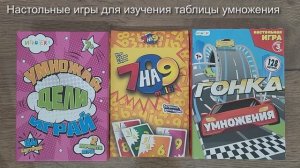 Обзор настольных игр для изучения таблицы умножения.