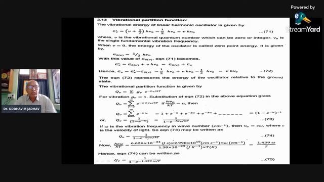 Ch-210 Statistical Thermodynamics