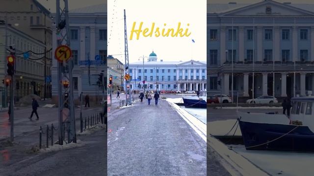 Walking around winter Helsinki, Eteläranta street #christmas #helsinki #winter #travel