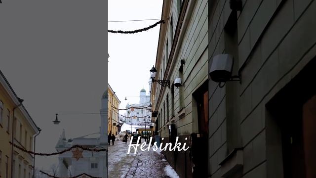 Winter Helsinki, Sofiankatu street, walk! Subskribe  #christmas #merrychristmas