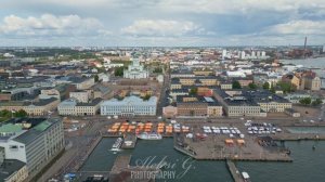 Drone video in the center of Helsinki, Market Square, Cathedral. #dronevideo