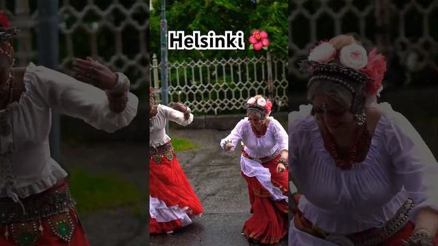 Dancing in the rain at the Uspensky Cathedral in Helsinki