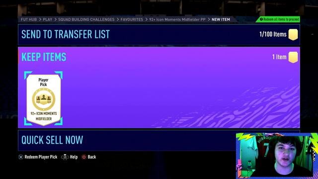 OPENING MY 92+ ICON MOMENTS MIDFIELDER PP! (92+ MIDFIELDER ICON MOMENTS PLAYER PICK SBC) - FIFA 21 смотреть онлайн