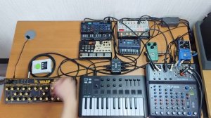 Synth jam #2 Behringer WASP | Behringer ProVSmini | Behringer JT-4000 | Korg Volca Drum | Volca Bass