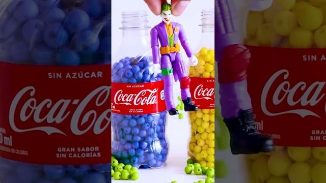 Satisfying Video   How To Make Rainbow 4 Coca Cola Bottle with Balls Beads Kinetic Sand ASMR