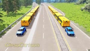 Giant Car vs Bus ✅ BeamNG.Drive | GipsoCartoon