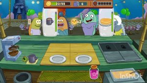 Губка Боб( Кулинарный поединок ) прохождение первого уровня