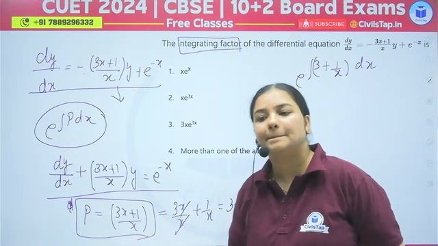 CUET 2024 Mathematics | Solutions of Linear Differential Equation | Day -11 | CUET Free Crash Cours