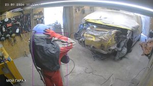 Пескоструй и покраска моторного отсека!