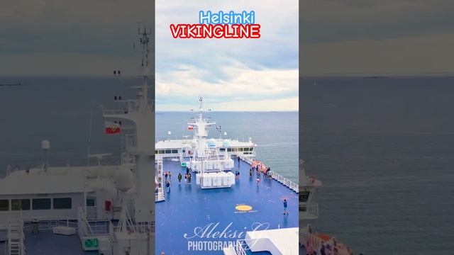 Helsinki, flight over the VikingLine ferry video from a drone #helsinkidrone