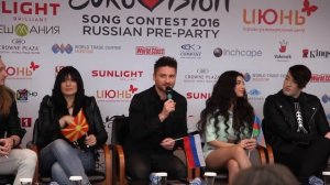 Sergey Lazarev.Press Conference in Moscow.Russian Pre-Party Eurovision 2016