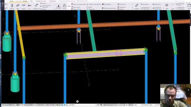 Проектирование навеса 11х11 метров Часть 4