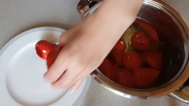 ВКУСНАЯ ЗАКУСКА из перца с сыром Фета!!! Антипасти! Мини перчики с сыром. смотреть онлайн