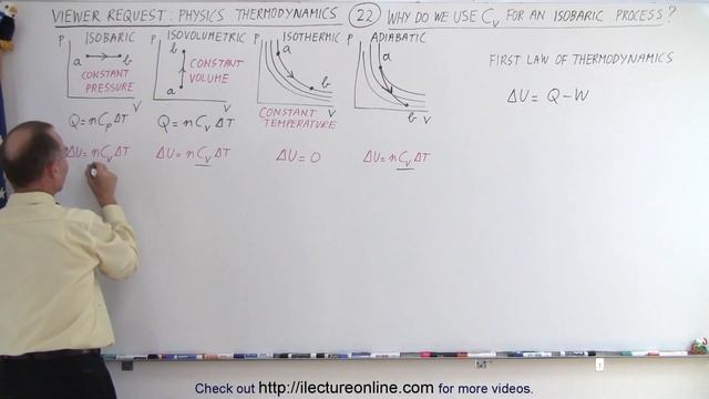 Physics: Viewer's Request: Thermodynamics #22: Why Do We Use Cv for an Isobaric Process?