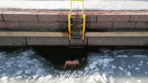 Winter swimming, Helsinki, I didn't think I would swim 10.03.2024 Drone video!